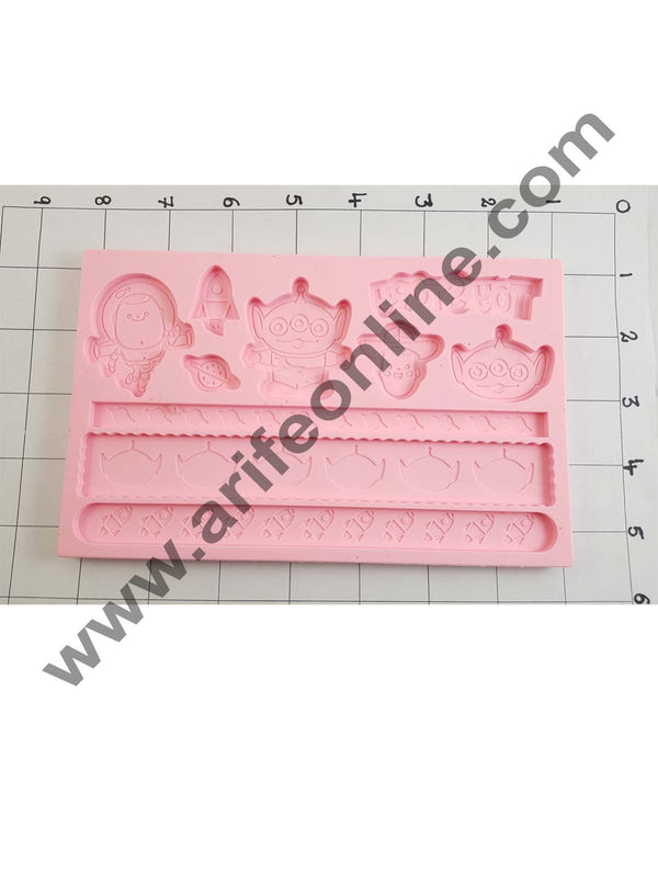 Cake Decor Silicon Toy Story Cartoon Shape Fondant Clay Marzipan Cake Decoration Mould