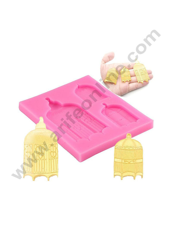 Cake Decor Bird Cages 3 Cavity Silicone Mold Fondant Mould Cake Decorating Tools Chocolate Gumpaste Molds
