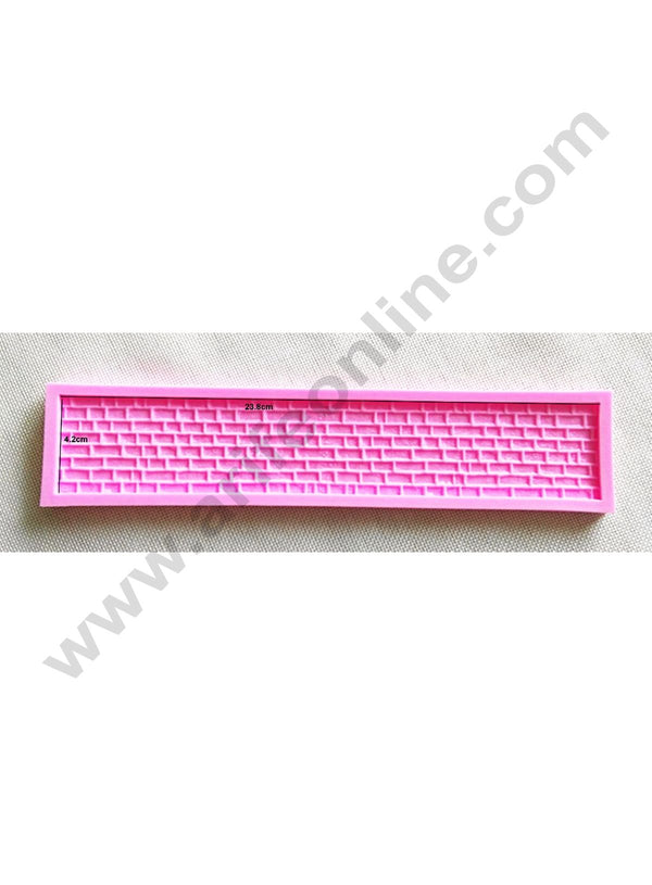 Cake Decor Silicone 1pcs Brick Wall Border Mould Fondant Mold