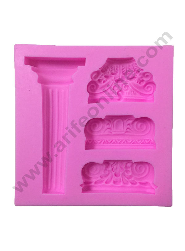 Cake Decor Silicone 3D Marble Pillar Pattern Fondant Mould