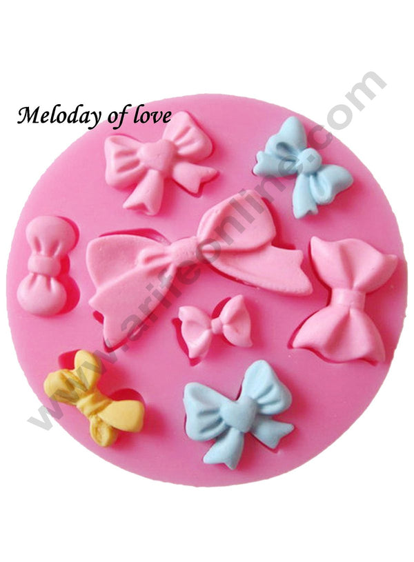 Cake Decor 8 Cavity Silicon 3D Mix Bow Tie Fondant Marzipan Mould