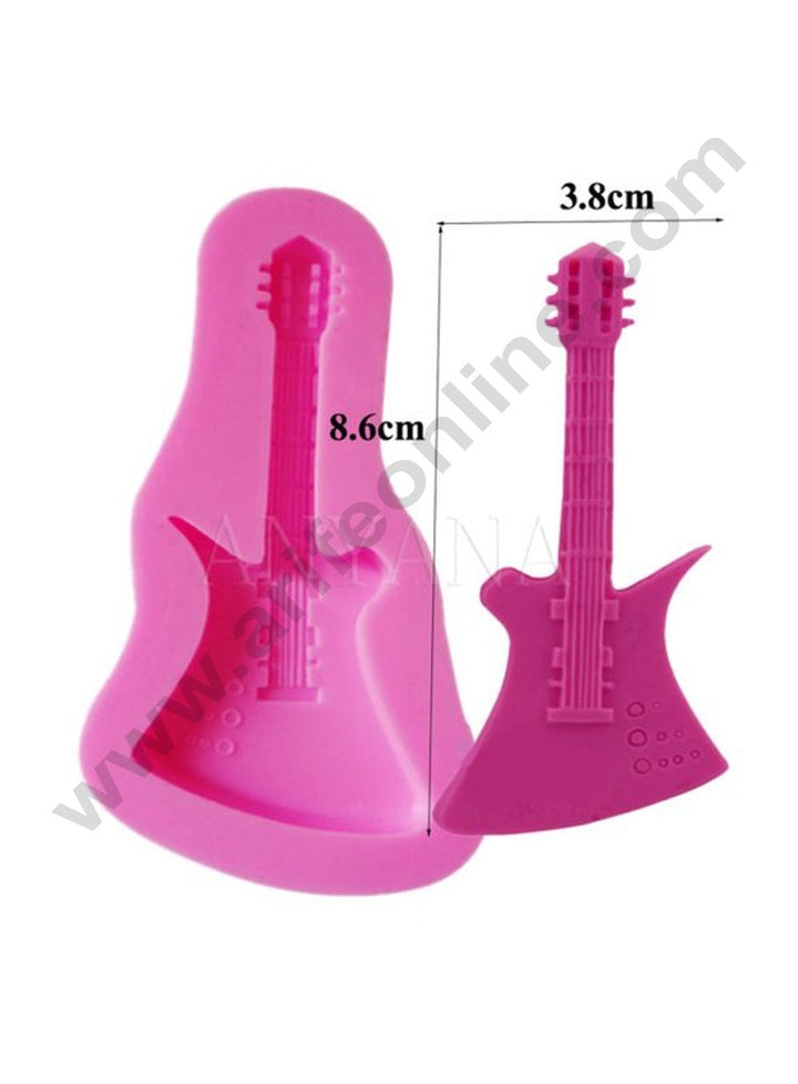 Cake Decor 1 Cavity Silicon 3D Guitar Fondant Marzipan Mould