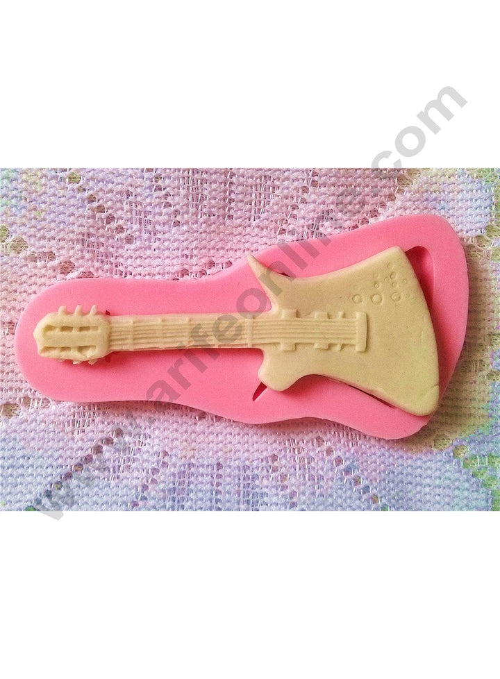 Cake Decor 1 Cavity Silicon 3D Guitar Fondant Marzipan Mould