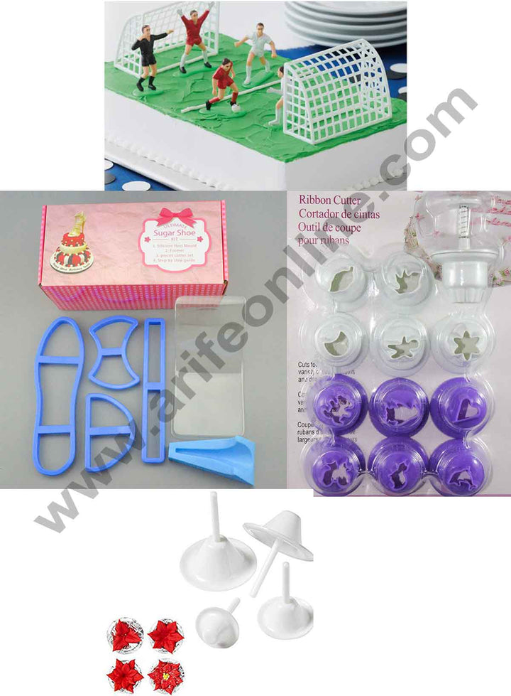 Fondant Cakes Decoration Tools Combo with Football Toys