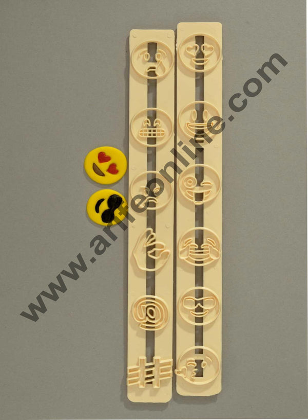 Cake Decor Cutter Set -Smiley Face Expression Icons