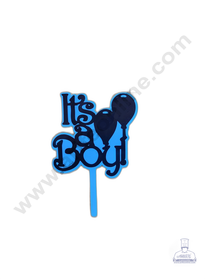 Cake Decor Boys & Girls COMBO It's a Boy Cutter , It's a Girl Cutter , 3 Pieces Plastic Boy Mould , 3 Pieces Plastic Girl Mould , Its a Boy Topper , Its a Girl Topper , Baby Boy Balloon & Baby Girl Balloons