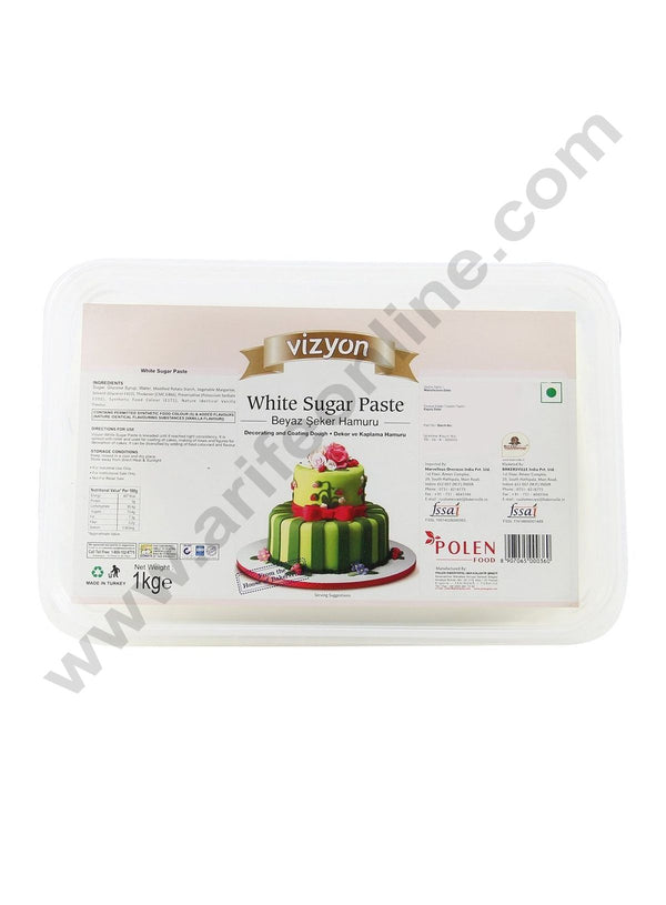Vizyon Sugar Paste (Fondant) - White, 1kg